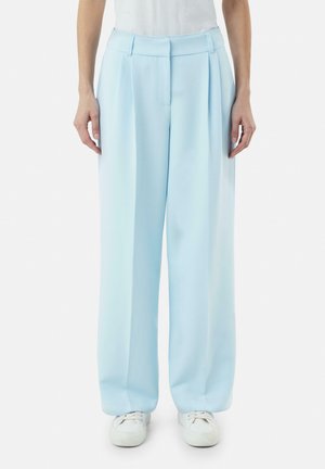 comma casual identity WIDE-LEG-PASPELTASCHE IM LOOSE FIT - Trousers - hellblau