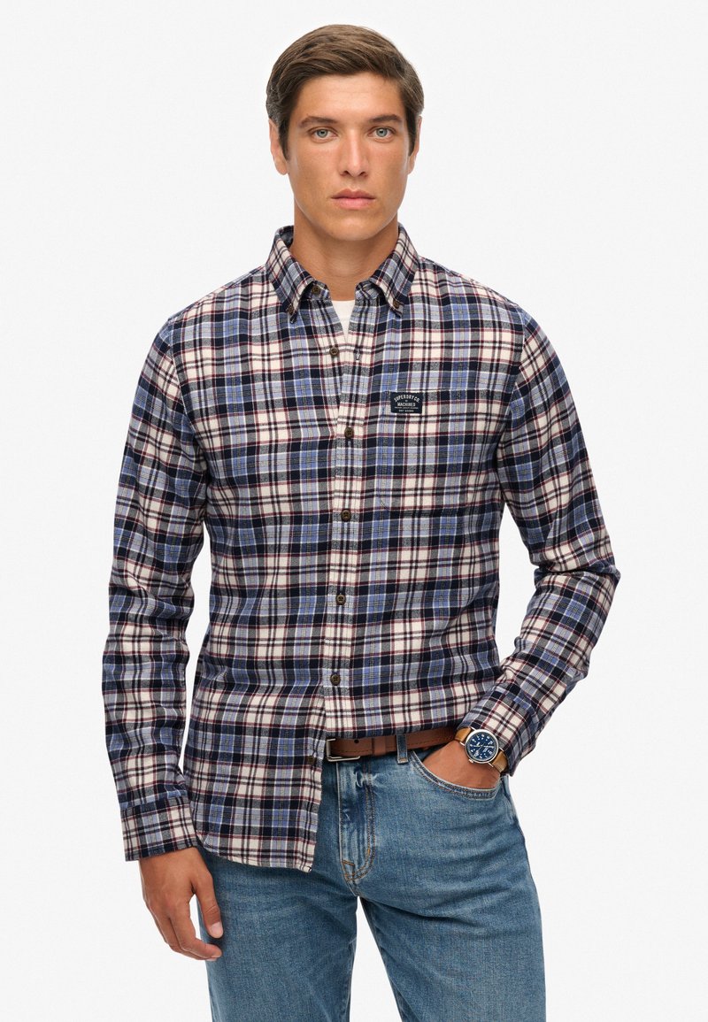 Superdry & Co LONG SLEEVE - Hemd - blue red check