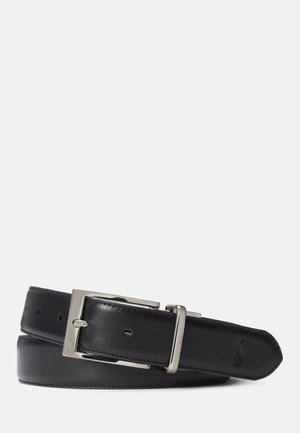 Polo Ralph Lauren REVERSIBLE LEATHER DRESS BELT - Dalykinio stiliaus diržas - black/refined navy