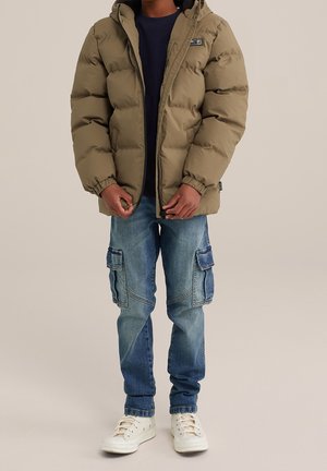 Wintermantel - mottled green