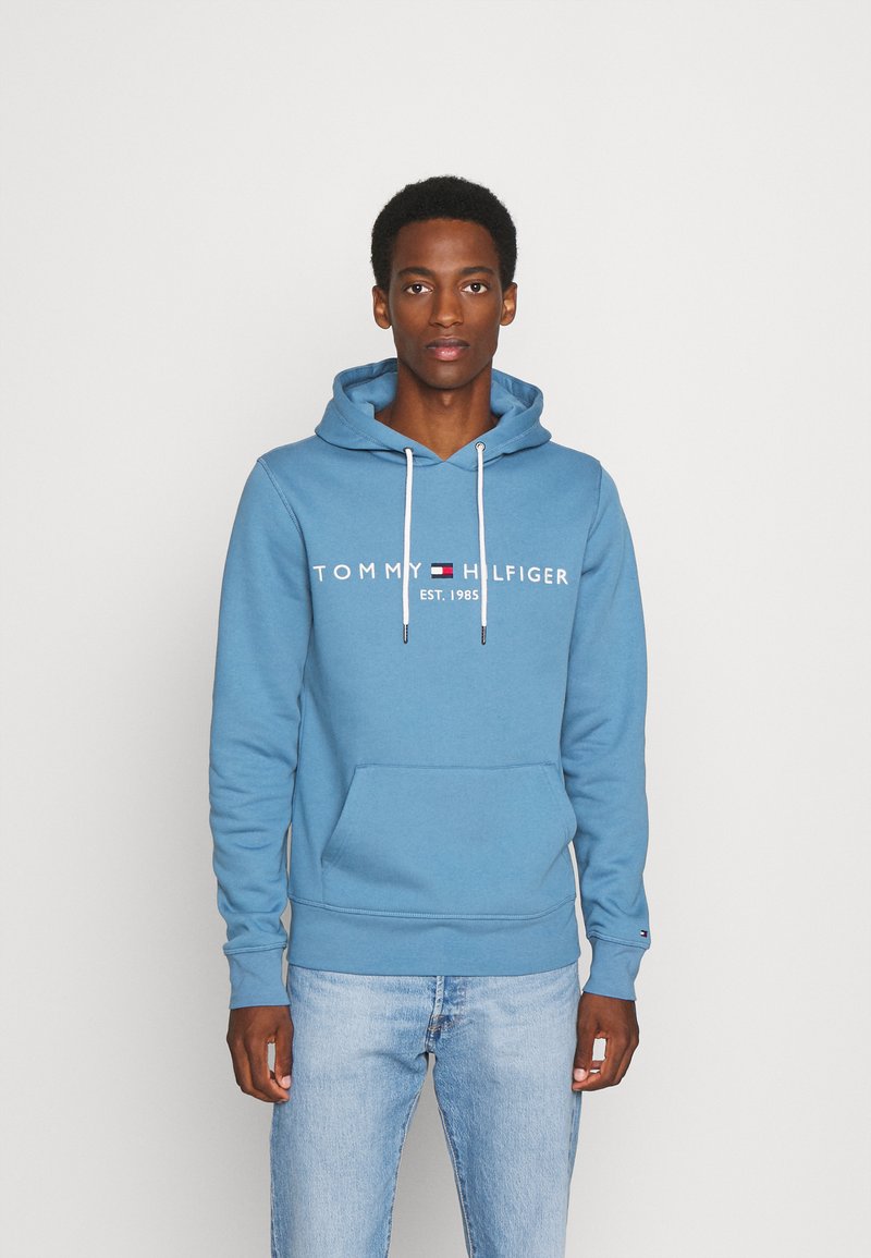 Tommy Hilfiger LOGO HOODY - Sweatshirt com capuz - dusty indigo