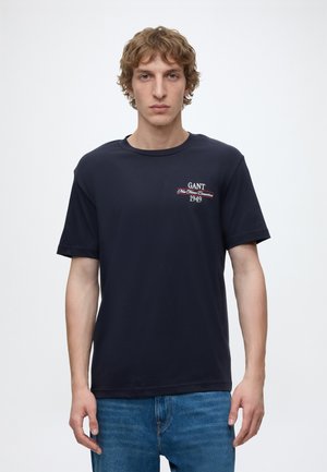 GANT, GRAPHIC - T-shirt basic - evening blue