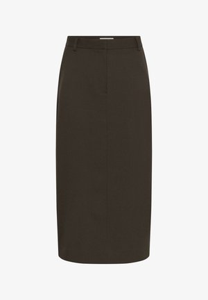 Soaked in Luxury SLLILU CORINNE PENCIL SKIRT - Pieštukinis sijonas - brown melange suiting
