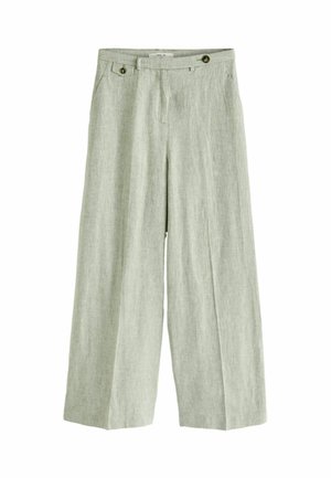 TEXTURED WIDE LEG PETITE. - Housut - khaki green