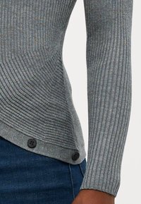 Vero Moda Petite VMWILLOW POLO CARDIGAN - Kardiganas - medium grey melange