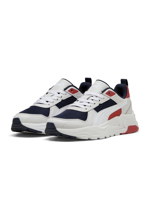 PUMA TRINITY 2 LT JR UNISEX - Trainers - navy- white-feather gray-red fire — foto 2