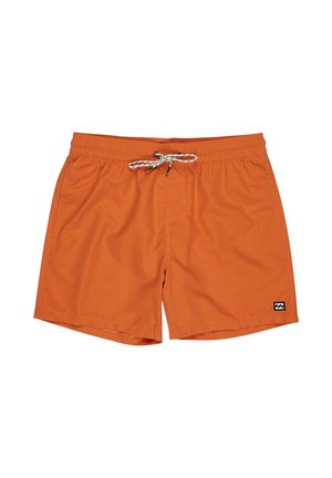 Orange Schwimmshorts mit elastischem Bund und verstellbarem Kordelzug. Mit Seitentaschen und kleinem Markenlogo-Patch.