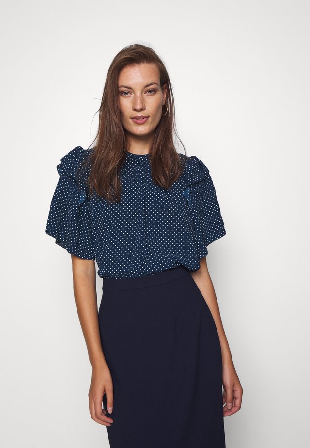 EUN - Bluser - blue/white