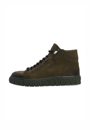 High-top trainers - dark green