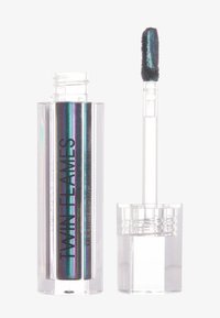 Pigment multichrome in un tubo trasparente, con sfumature iridescenti di viola, verde e blu. Applicatore corto attaccato con una punta soffice.