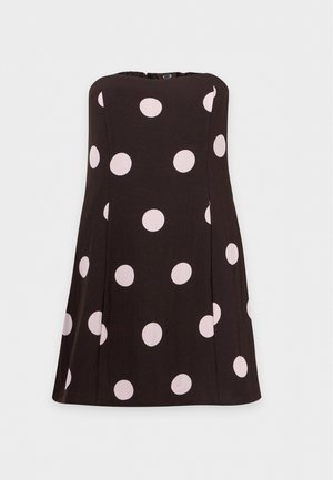 Vero Moda, VMLYRA BANDEAU TOP WVN EXP - Top - chocolate torte aop flushing pink dots