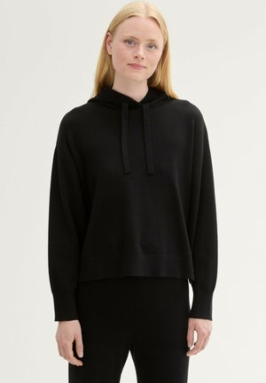 RELAXED  - Jersey con capucha - deep black
