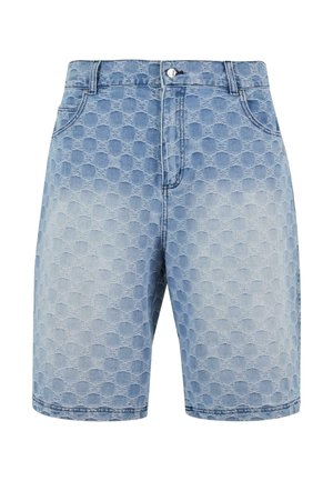 PEQUS Denim shorts - blue washed