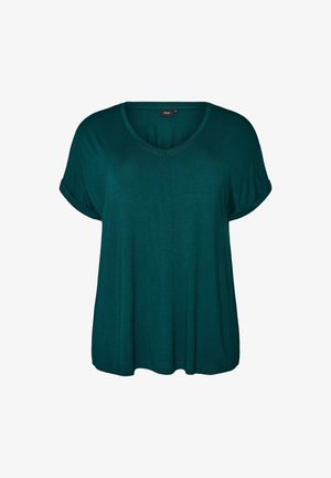 Zizzi, T-shirts basic - grün