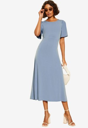 Friends Like These FLUTTER SLEEVE ROUND NECK MIDI - REGULAR FIT - Trikoomekko - blue