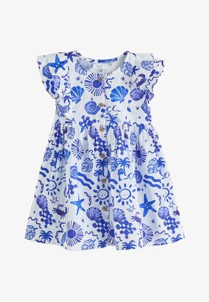 Next REGULAR FIT - DOUBLE RUFFLE SLEEVE DRESS . - Rochie de zi - seaside print