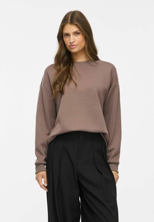 VILA VISANDY L/S SWEAT TOP - NOOS - Sweatshirt - light brown