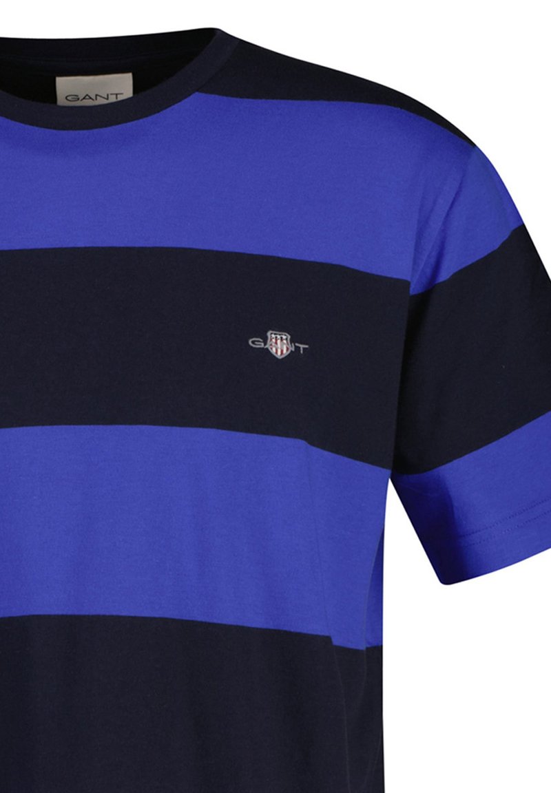 GANT BAR STRIPE SS T-SHIRT - Triko s potiskem - royal blue