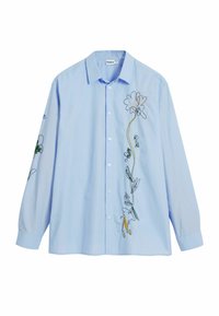 LONG-SLEEVE  WITH EMBROIDERY - Shirt - blue