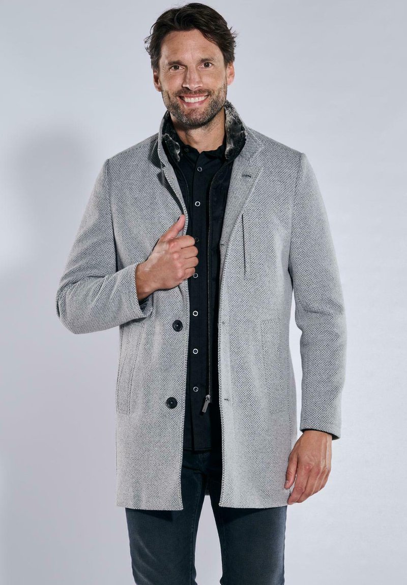 ENGBERS GERMANY Classic coat - silbergrau