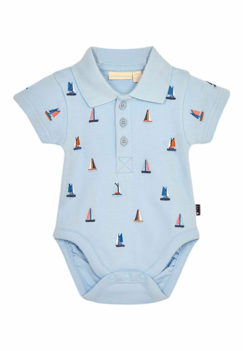 JoJo Maman Bébé SAILBOAT EMBROIDERED REGULAR FIT - Body - blue sailboat