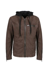 MAILO - Kožená bunda - black coffee