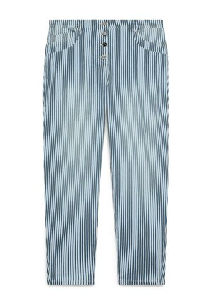 Fiorella Rubino, JEANS BARREL A RIGHE - Jeans Slim Fit - blu