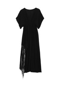 CON FRANGE  - Robe longue - nero