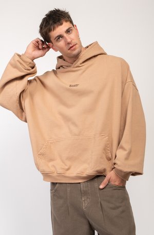 WASHED CESARE UNISEX - Mikina s kapucňou - sand