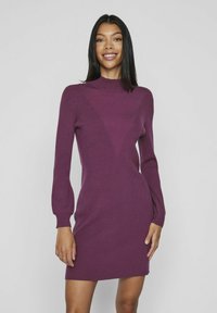 VILA HIGH NECK - Laisvo kirpimo suknelė - burgundy