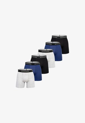 Set van zes boxershorts in zwart, marineblauw en grijs. Gemaakt van zachte katoen, met een elastische tailleband met "Scotch & Soda" branding.