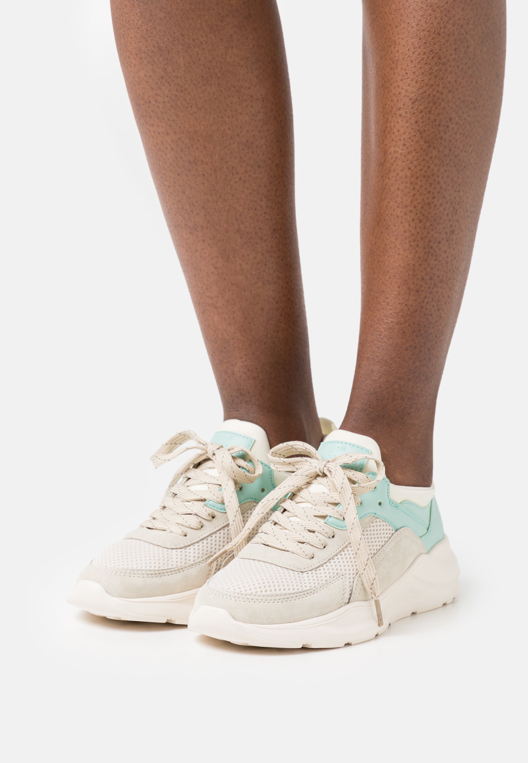 Anna Field LEATHER - Sneakers laag - grey/mint/Grijs - Zalando.nl