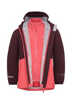 ICELAND 3IN1 - Outdoor jacket - sunset coral