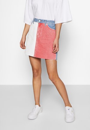 A-line skirt - coloured denim