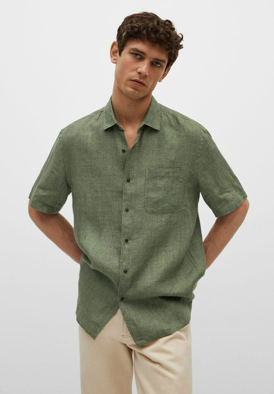 Mango ANTS - Shirt - kaki/khaki 