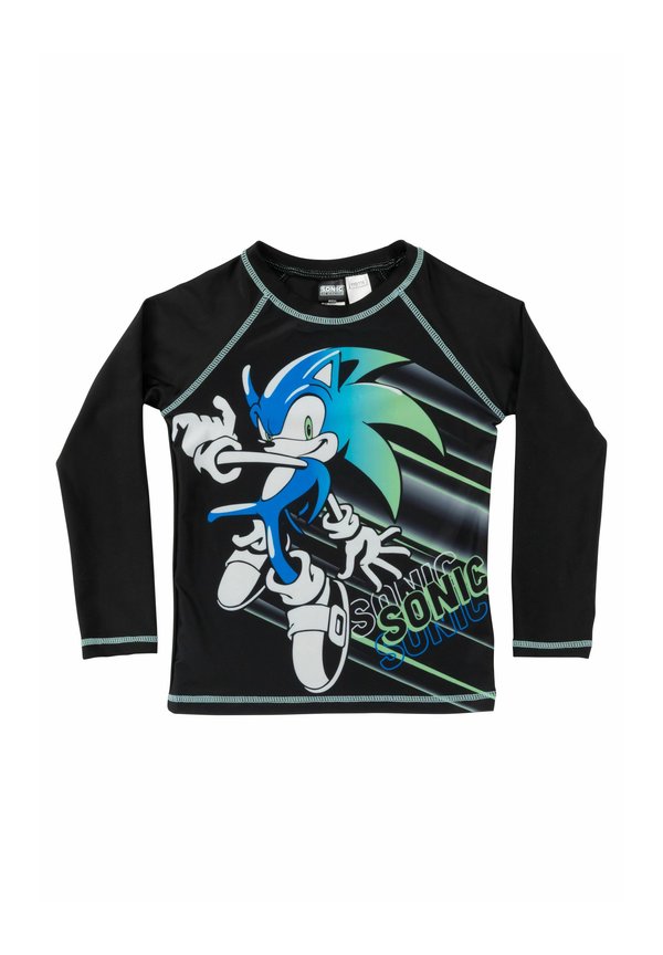 SONIC THE HEDGEHOG UV-SCHUTZ 50+ LANGARM - Surfshirt - schwarz
