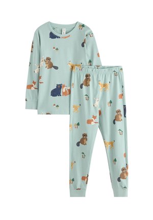 FOREST ANIMAL SET - Nachtwäsche Set - light dusty aqua