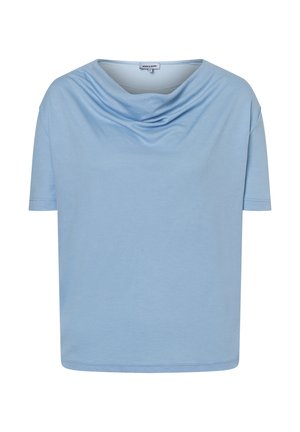 MIT WASSERFALL-AUSSCHNITT - Bluse - skyblue