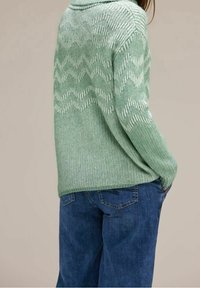 Street One Svetr - mottled dark green