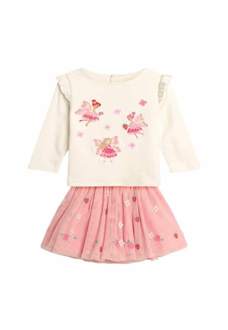 JoJo Maman Bébé FAIRY APPLIQUÉ SET- REGULAR FIT - Top dugih rukava - pink