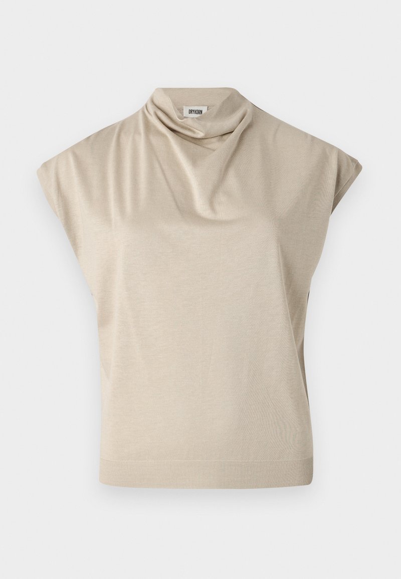 drykorn T-shirt basic zandkleur