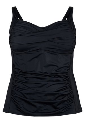 Zizzi WITH DRAPING - Bikini-Top - black