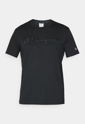 Champion ICONS TONAL CREWNECK WITH LARGE LOGO - Print T-shirt - black