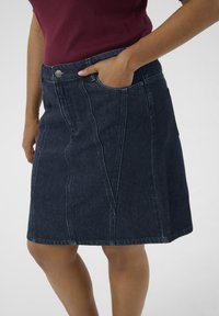 Kaffe Curve ELISA - Džinsinis sijonas - dark blue denim
