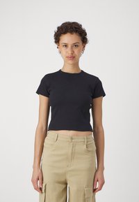 Denim Project CROPPED - Navadna majica - black