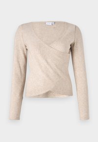 VIKARIA WRAP - Pulover - natural melang