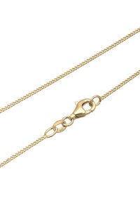 Guldtonad kedja halsband med en flexibel, texturerad design. Utrustad med en hummerlås och cirkulär länkanslutning. Märkt "925" för silverinnehåll.
