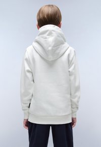 Napapijri BURGEE UNISEX - Felpa con cappuccio - white heron