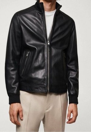 Lederjacke - black