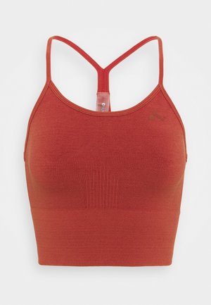 ONPJARI CROP - Light support sports bra - red ochre